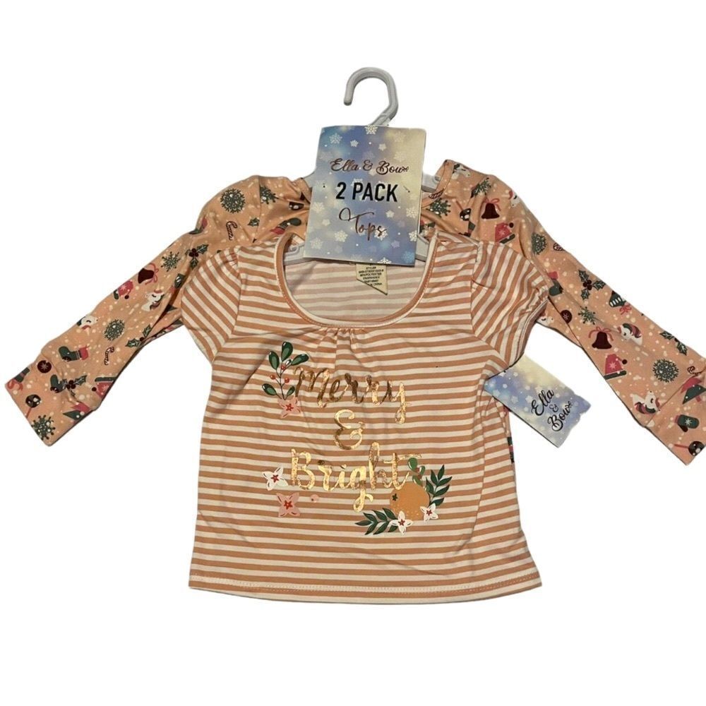 ELLA & Bow long sleeve Christmas T-shirts